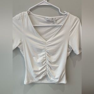 White v neck top